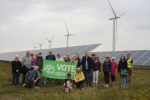 Green Party members visit Westmill wind and solar farms